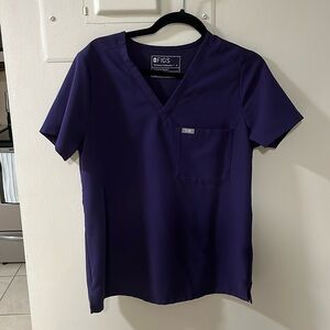 Figs Purple Jam Short Sleeve Shirt